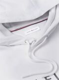 White Logo Drawstring Hoody  Men