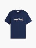 Μπλε Βαμβακερό T-Shirt Με Λογότυπο  Άνδρες