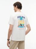 Beige Back Graphic Jersey T-Shirt  Men