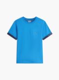 Μπλε T-Shirt Με Μίξη Υφών  Άνδρες