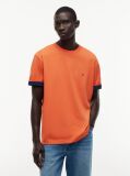 Orange Mixed Texture T-Shirt  Men