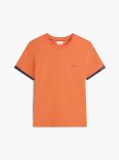 Orange Mixed Texture T-Shirt  Men
