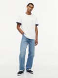 White Mixed Texture T-Shirt  Men