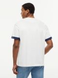 White Mixed Texture T-Shirt  Men