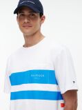 White Logo Colour-Blocked Relaxed T-Shirt  Men