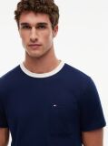 Blue Mesh Collar Jersey T-Shirt  Men