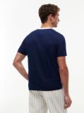 Blue Mesh Collar Jersey T-Shirt  Men