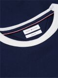 Blue Mesh Collar Jersey T-Shirt  Men