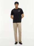 Black Back Graphic Jersey Crew Neck T-Shirt  Men