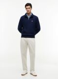 Blue Flag Logo Raglan Relaxed Quarter-Zip Jumper  Men