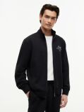 Black Logo Mock Neck Zip-Thru Sweatshirt  Men