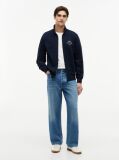 Blue Logo Mock Neck Zip-Thru Sweatshirt  Men