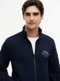 Blue Logo Mock Neck Zip-Thru Sweatshirt  Men