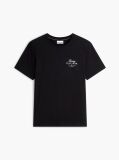 Black Logo Jersey Crew Neck T-Shirt  Men