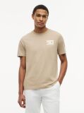 Beige Logo Graphic Jersey Crew Neck T-Shirt  Men