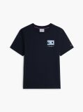 Blue Logo Graphic Jersey Crew Neck T-Shirt  Men