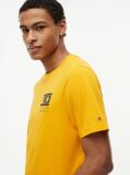 Orange Logo Graphic Jersey Crew Neck T-Shirt  Men