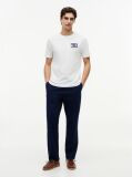 White Logo Graphic Jersey Crew Neck T-Shirt  Men