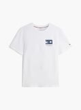 White Logo Graphic Jersey Crew Neck T-Shirt  Men