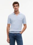 Blue Regular Fit Knit Polo Shirt  Men