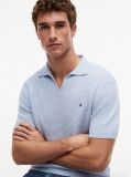 Blue Regular Fit Knit Polo Shirt  Men