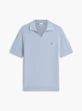 Blue Regular Fit Knit Polo Shirt  Men