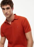 Orange Regular Fit Jacquard Polo Shirt  Men