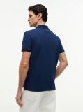 Blue Regular Fit Geometric Print Polo Shirt  Men
