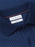 Blue Regular Fit Geometric Print Polo Shirt  Men