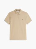 Beige Regular Fit Zip Placket Polo Shirt  Men