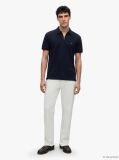 Blue Regular Fit Zip Placket Polo Shirt  Men