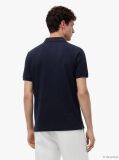 Blue Regular Fit Zip Placket Polo Shirt  Men