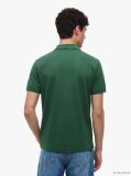 Green Regular Fit Zip Placket Polo Shirt  Men