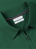 Green Regular Fit Zip Placket Polo Shirt  Men