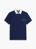Blue Classic Fit Pique Polo Shirt  Men