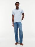 Blue Regular Fit Tonal Stripe Polo Shirt  Men