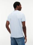 Blue Regular Fit Tonal Stripe Polo Shirt  Men