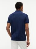 Blue Regular Fit Tonal Stripe Polo Shirt  Men