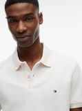 Beige Regular Fit Tonal Stripe Polo Shirt  Men