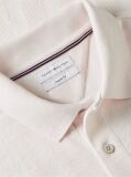 Beige Regular Fit Tonal Stripe Polo Shirt  Men
