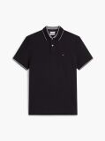 Black Heritage Regular Fit Stripe Trim Polo Shirt  Men