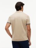 Beige Regular Fit Tipped Cuff Polo Shirt  Men