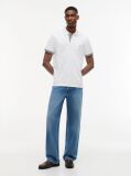 White Regular Fit Tipped Cuff Polo Shirt  Men