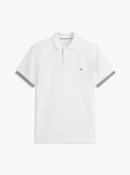 White Regular Fit Tipped Cuff Polo Shirt  Men