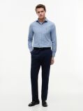 Blue Regular Fit Washed Poplin Shirt  Men