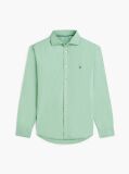 Green Regular Fit Washed Poplin Shirt  Men