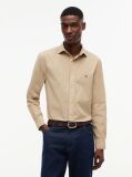 Beige Regular Fit Washed Poplin Shirt  Men