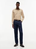 Beige Regular Fit Washed Poplin Shirt  Men