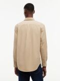 Beige Regular Fit Washed Poplin Shirt  Men