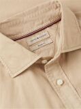Beige Regular Fit Washed Poplin Shirt  Men